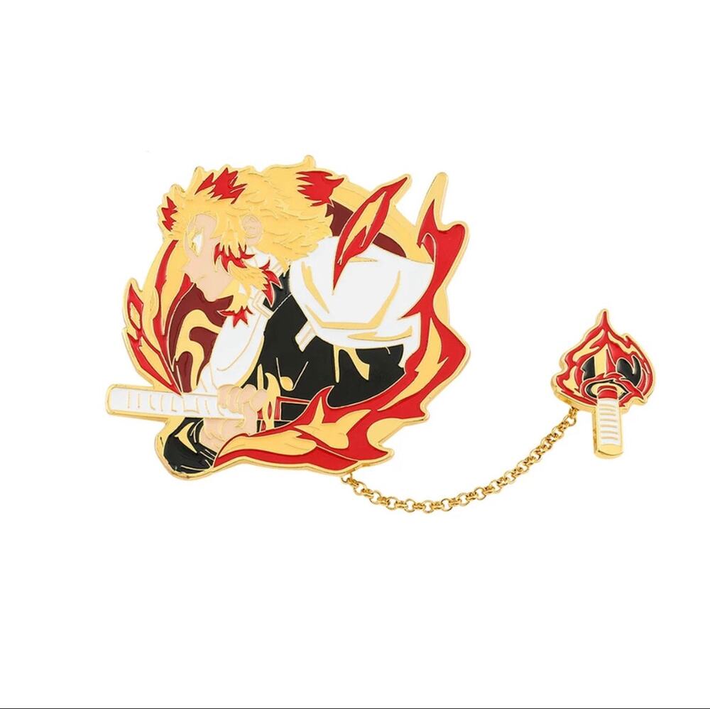 Demon Slayer Kyojuro Rengoku DOUBLE Enamel Pins DS-1
